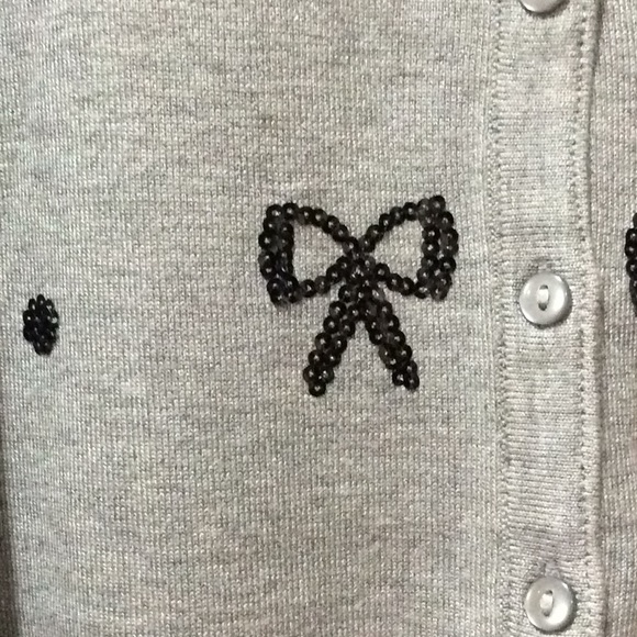 Bow Cardigan Sweater - Picture 3 of 12